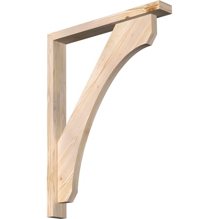 Ekena Millwork Legacy Block Smooth Bracket w/ Offset Brace, Douglas Fir, 3 1/2"W x 26"D x 34"H BKT0402X26X34LEC05SDF